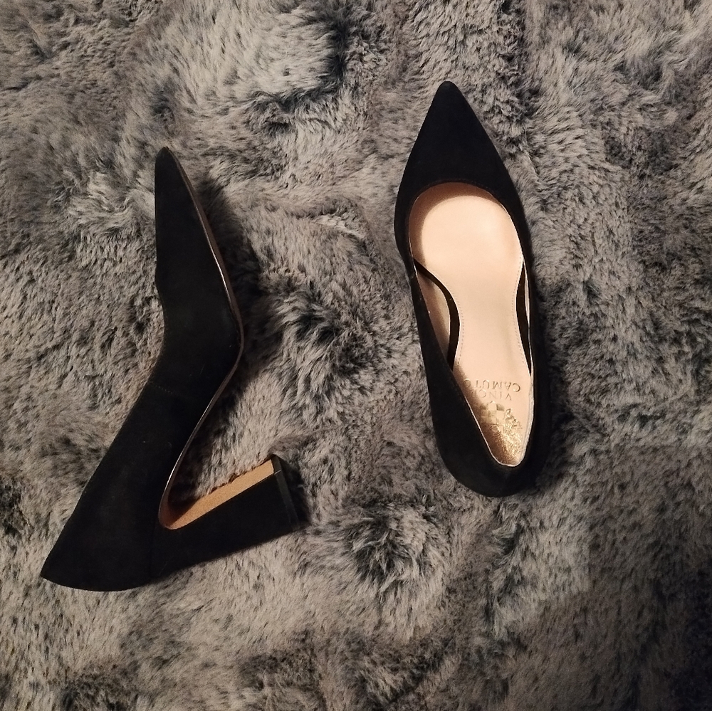 Vince Camuto Black Suede Heels